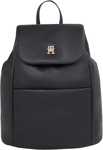 Tommy Hilfiger POPPY REFORM FLAP BACKPACK Rucksack Damen, Schwarz (Black), O im Sale
